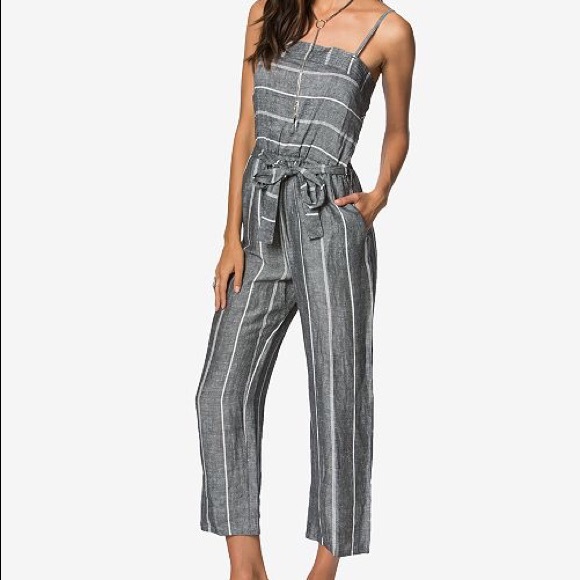 O’Neil linen blue stripped jumpsuit - Picture 4 of 4